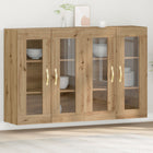 Dressoir 2 stuks 69,5x34x90 cm eiken bewerkt hout