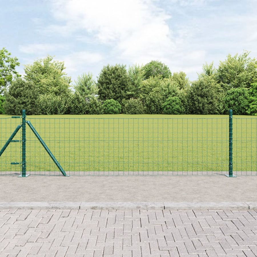 Hekpalen Set Set Van 7 Groen Beton, Metaal 3.2 X 3.2 X 50 Cm