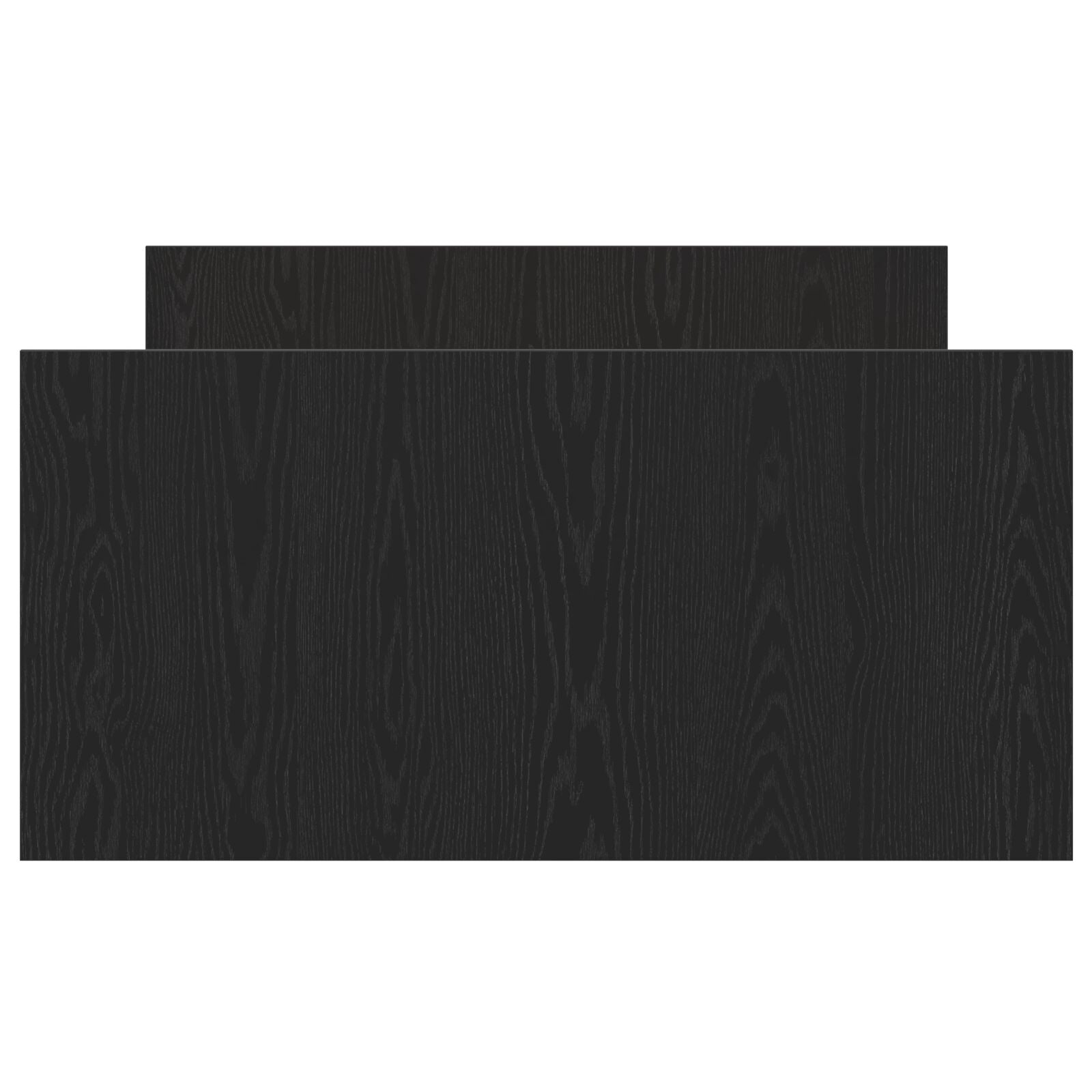 Bedframe Zonder Matras Zwart Eiken 90X200 Cm Bewerkt Hout