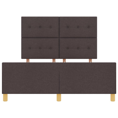 Bed Frame Donkerbruin 140X190 Cm Stof Crème