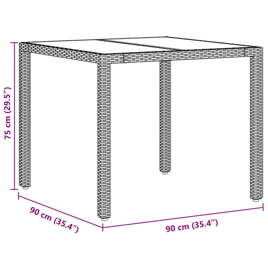 5-Delige Tuin Eetset Met Kussens Beige Poly Rattan