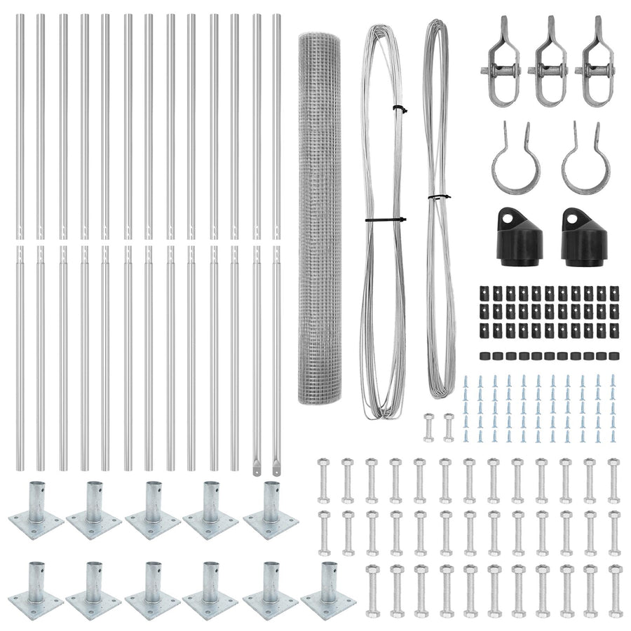 Gelast Draadhek Met 13 Flenspalens 1X25 M Verzinkt Staal Gegalvaniseerd Staal