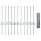 Hekpalen 11 stuks U-Channel 40 cm gegalvaniseerd staal zilver