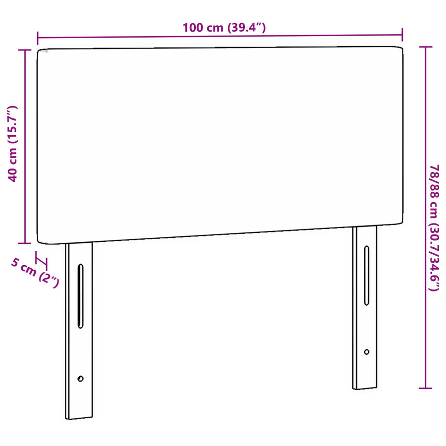Hoofdbord Eenvoudig Ontwerp Corduroy Stof Donkergrijs 100 cm Laag hoofdbord