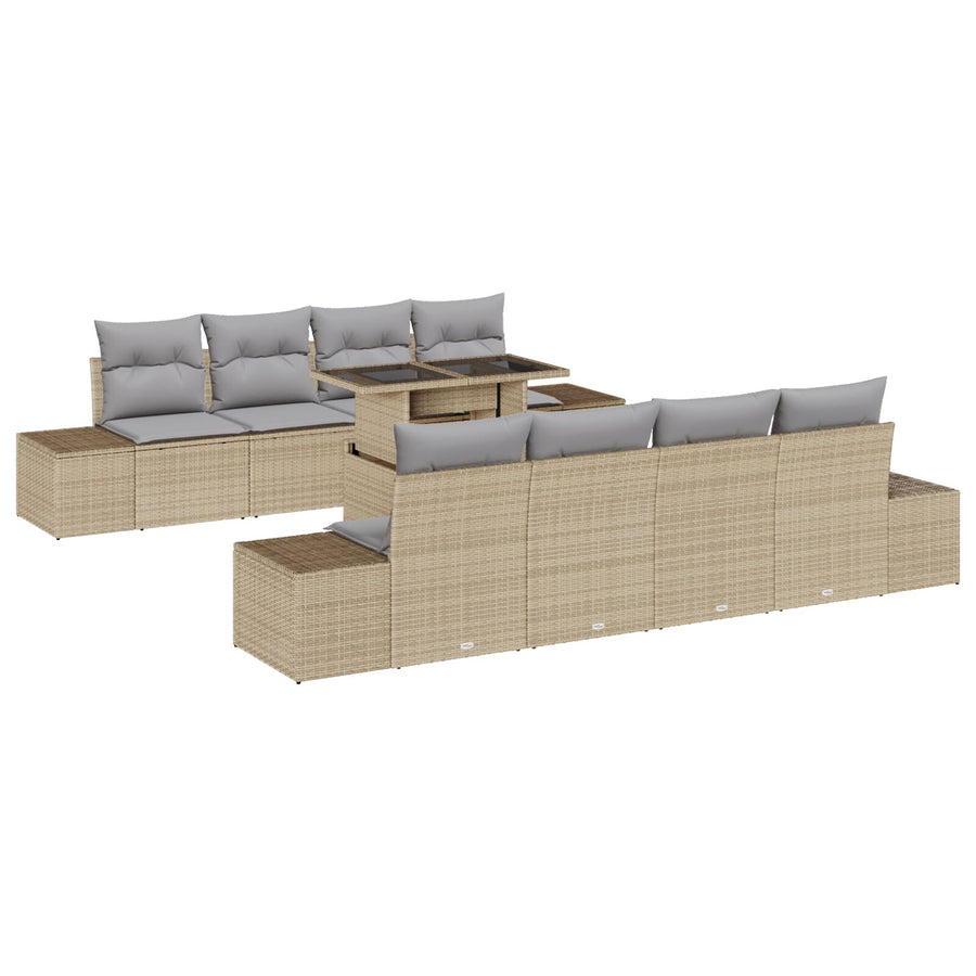 Tuin Sofa Set Set Van 7 Beige, Grijs Polypropyleen, Polyester
