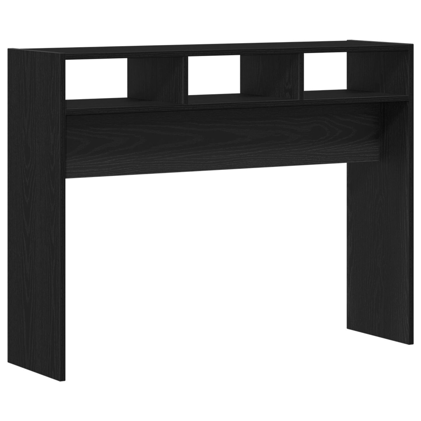 Consoletafel Zwart Eiken 105X30X80 Cm Geengineerd Hout