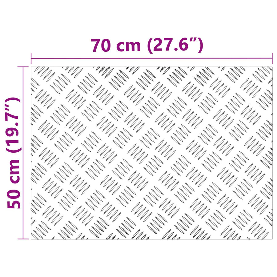 Aluminium Ruitplaten 4 Stuks Antislip 70X50 Cm 70 x 50 x 0.2 cm Rechthoekig