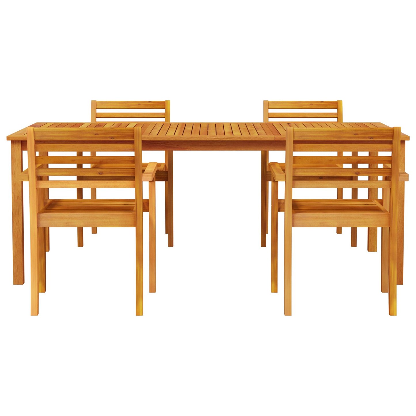 7 Delige Tuin Eetset Massief Houten Acacia