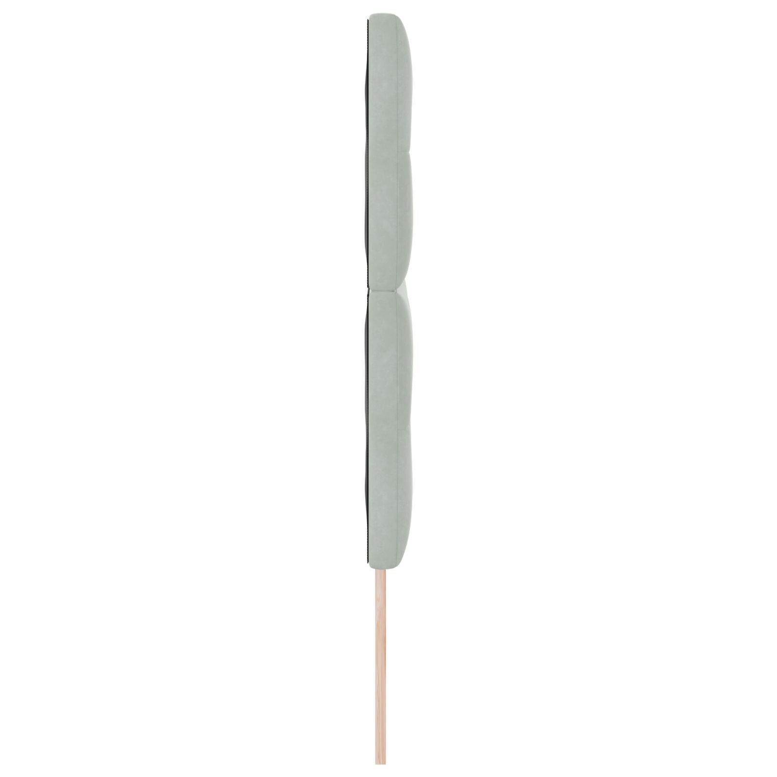 Hoofdbord Knop Geplooid Velours Lichtgrijs 160 cm Hoog hoofdbord