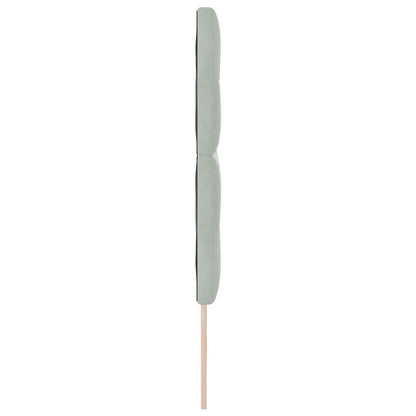Hoofdbord Knop Geplooid Velours Lichtgrijs 160 cm Hoog hoofdbord