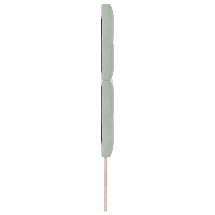 Hoofdbord Knop Geplooid Velours Lichtgrijs 160 cm Hoog hoofdbord