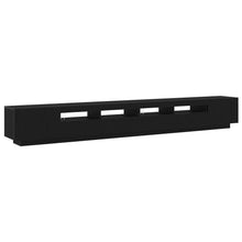 Tv-Meubel Met Led-Verlichting 300X35X40 Cm Geengineerd Hout Zwart eiken