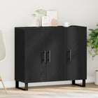 Dressoir zwart eiken 90x34x80 cm