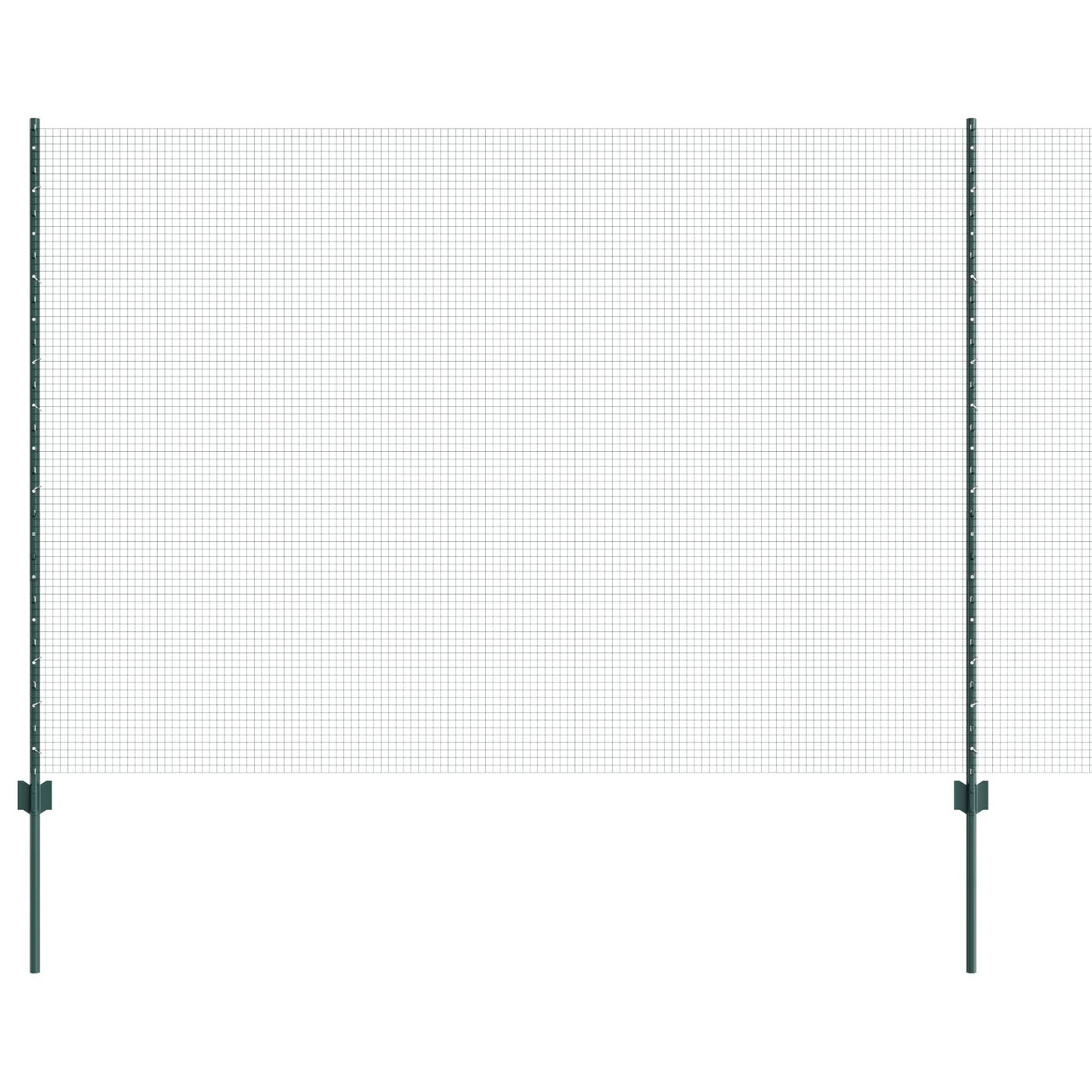 Gelaste Draad Omheining Met 5 U Posts Groen 1,5X10 M Staal