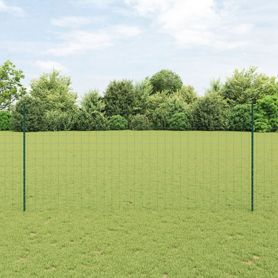 Euro Hek Met Palen Set Van 2 Groen Gepoedercoat Staal, Pvc