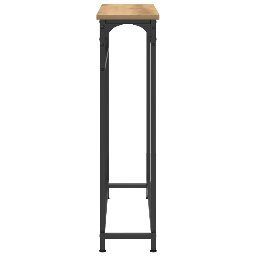 Console Tafel 75X19,5X75 Cm Geengineerd Hout & Staal Artisan eiken