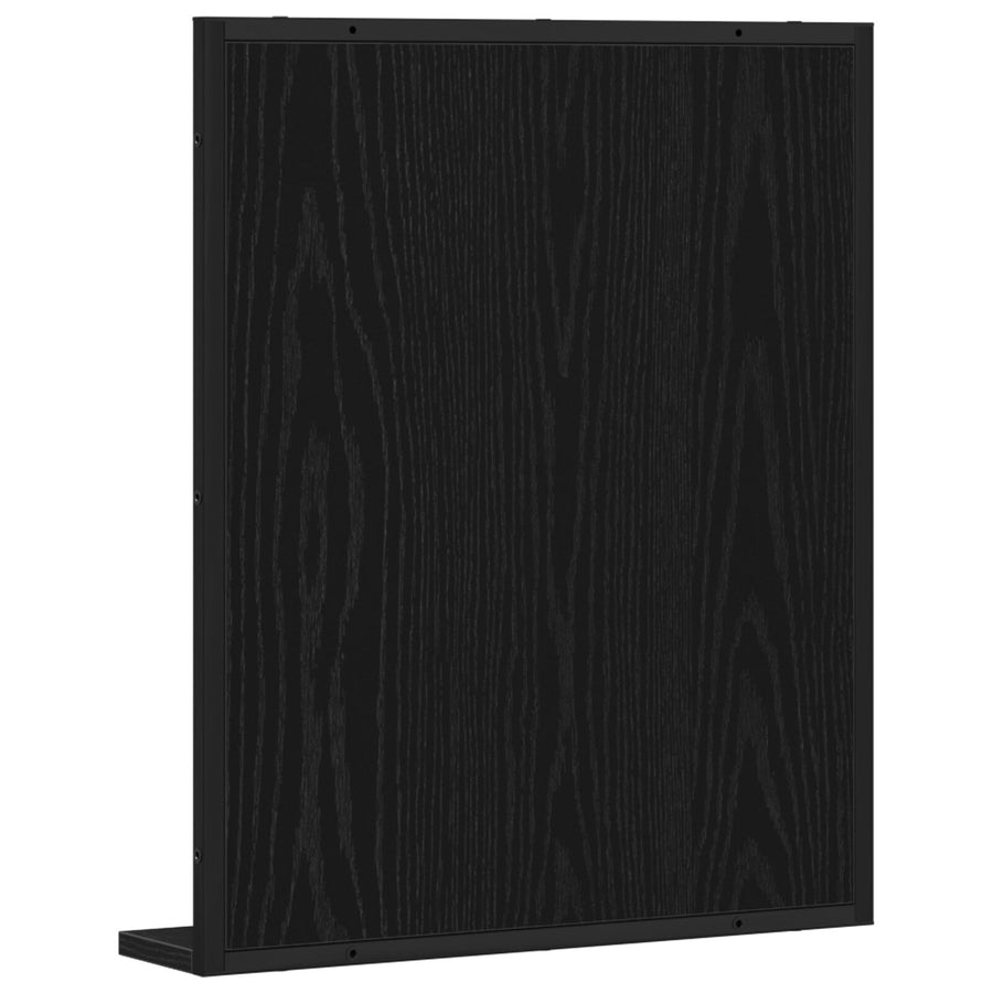 Badkamerspiegel 50X12X60 Cm Bewerkt Hout Zwart eiken