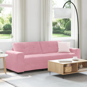 3-zits bank roze fluweel