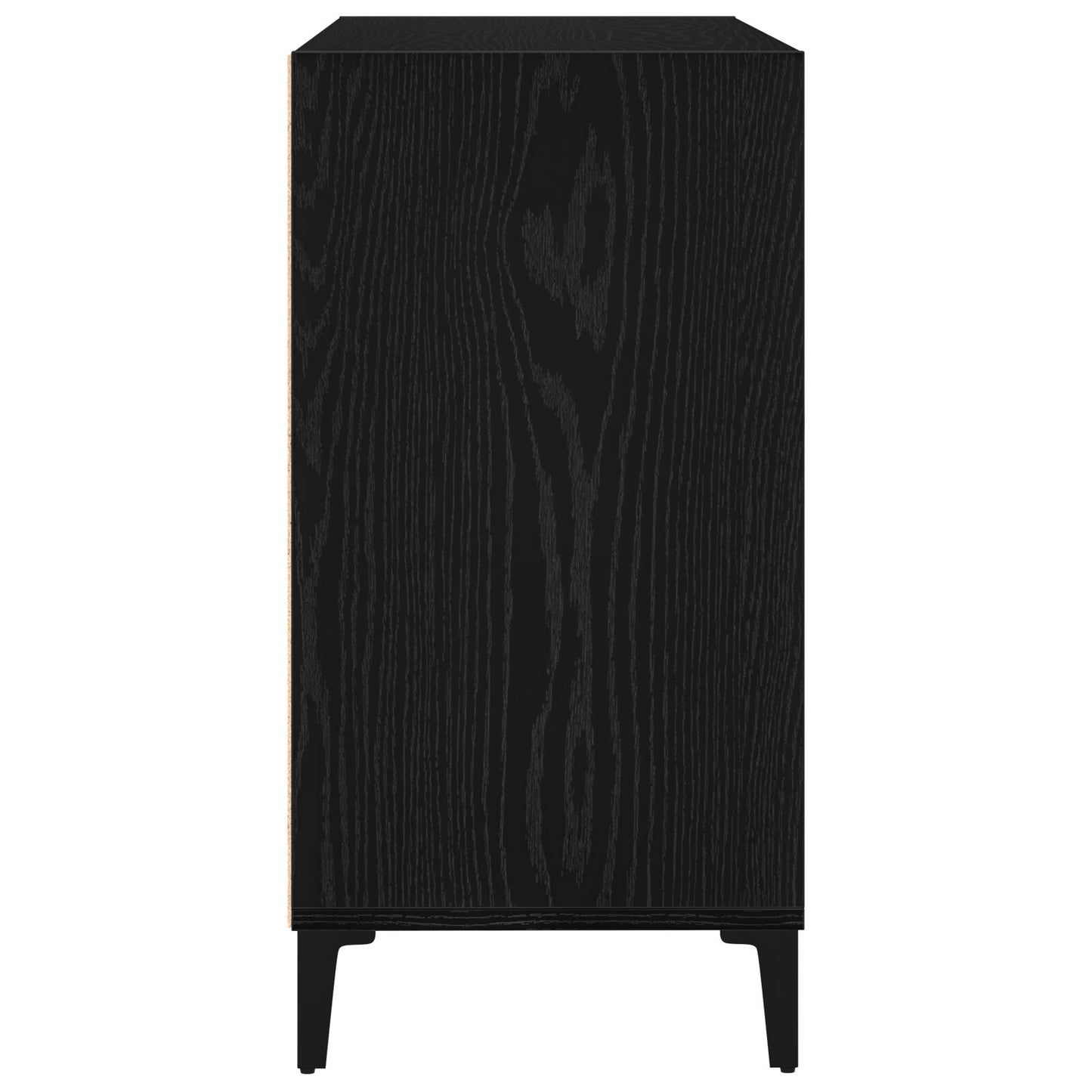 Dressoir Zwart Eiken 103,5X35X70 Cm Gelaagd Hout