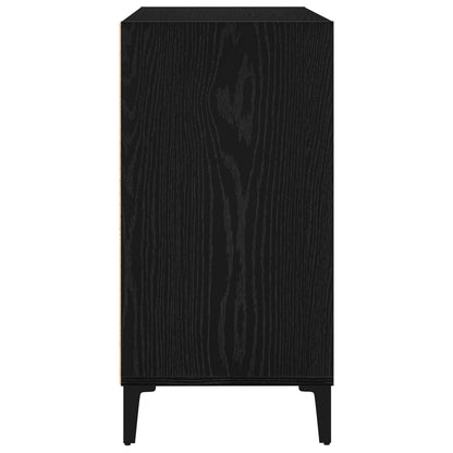 Dressoir Zwart Eiken 103,5X35X70 Cm Gelaagd Hout