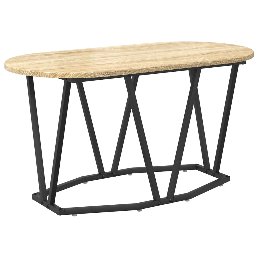 Salontafel 80X40X40,5 Cm Gelaagd Hout En Metaal Sonoma eiken