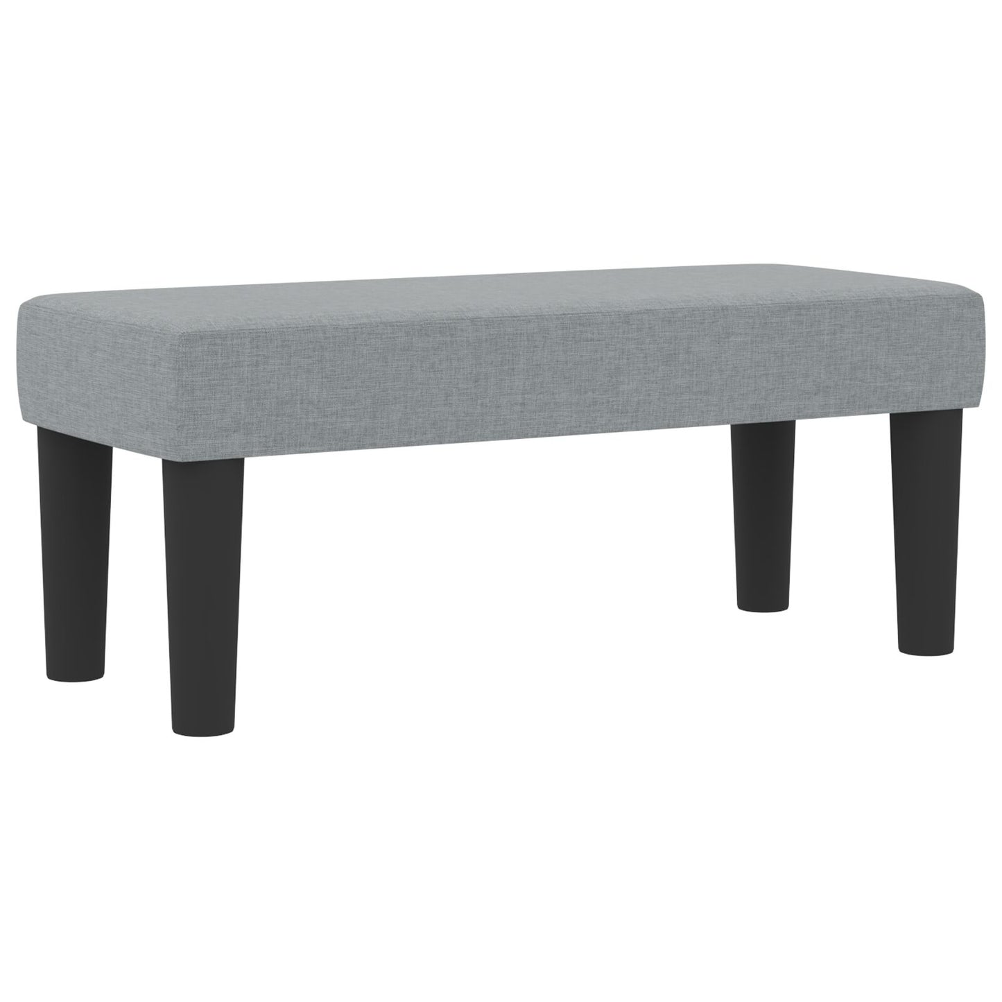 Boxspring Bed Met Matras & Bank Stof Lichtgrijs 90 x 200 cm Lijnen ontwerp