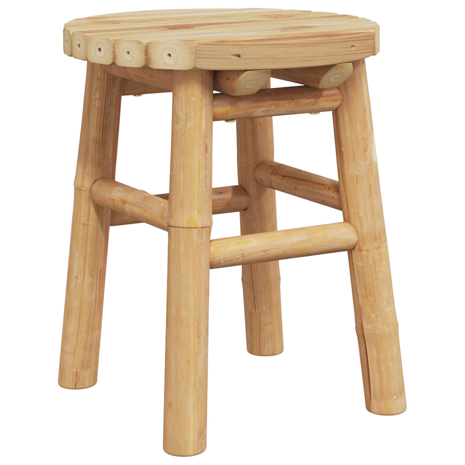 Lage Kruk Rond Ø30X36 Cm Bamboe
