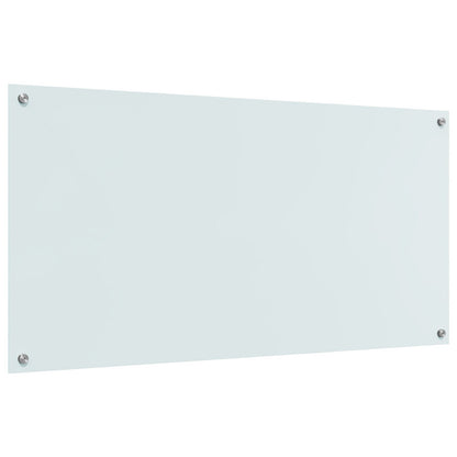 Keukenachterwand 120X60X0,6 Cm Tempered Glas Wit 120 x 60 cm