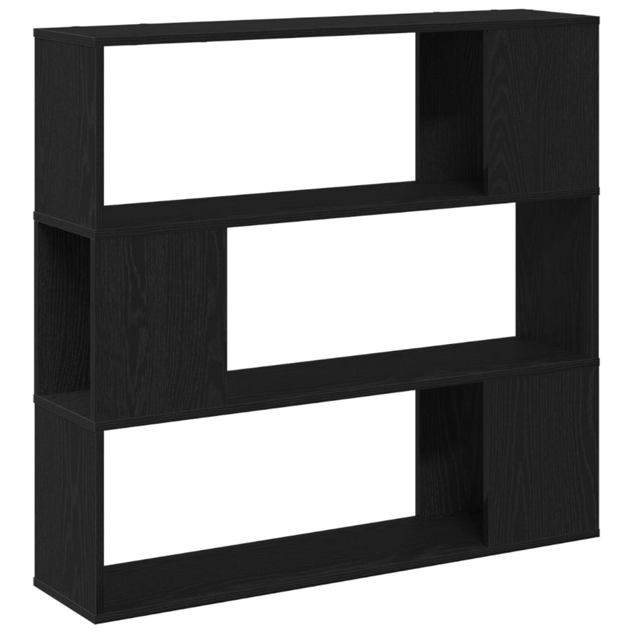 Boekenkast Gemaakt Van Hout Zwart Eiken 100 x 24 x 94 cm