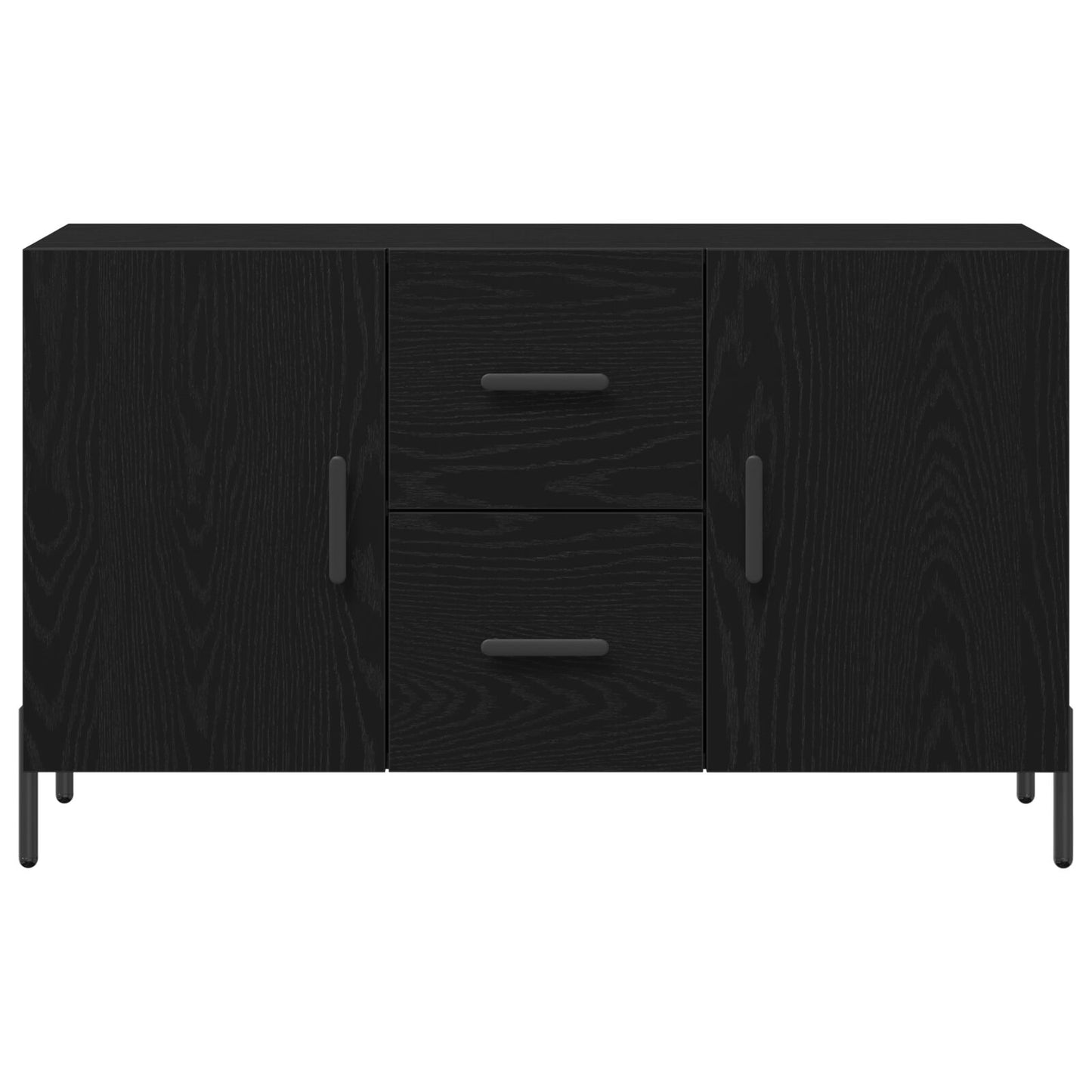 Dressoir Zwart Eiken 100X36X60 Cm Geengineerd Hout
