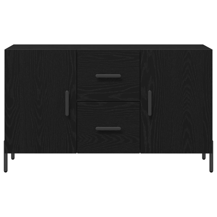 Dressoir Zwart Eiken 100X36X60 Cm Geengineerd Hout