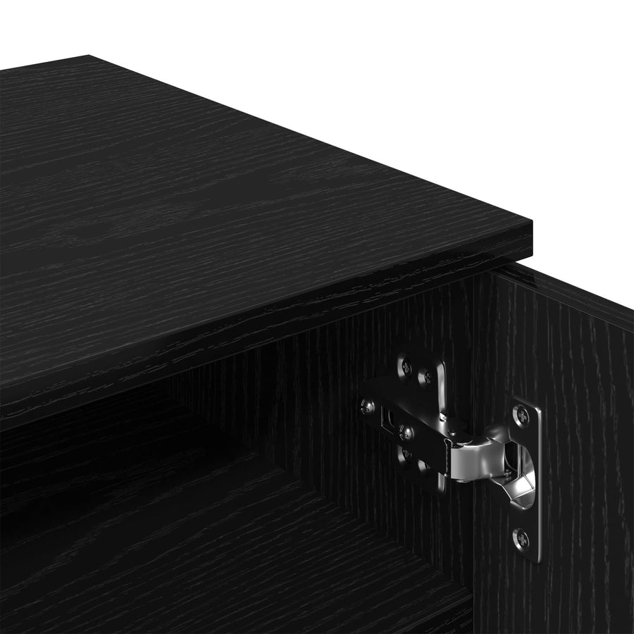Schoenenkast 59X35X100 Cm Hout Zwart eiken