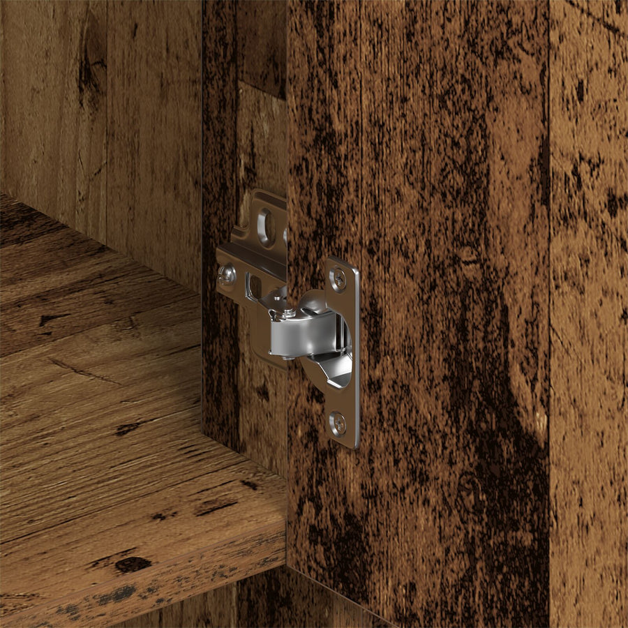 Wandkast 80X33X80 Cm Geengineerd Hout Oud hout