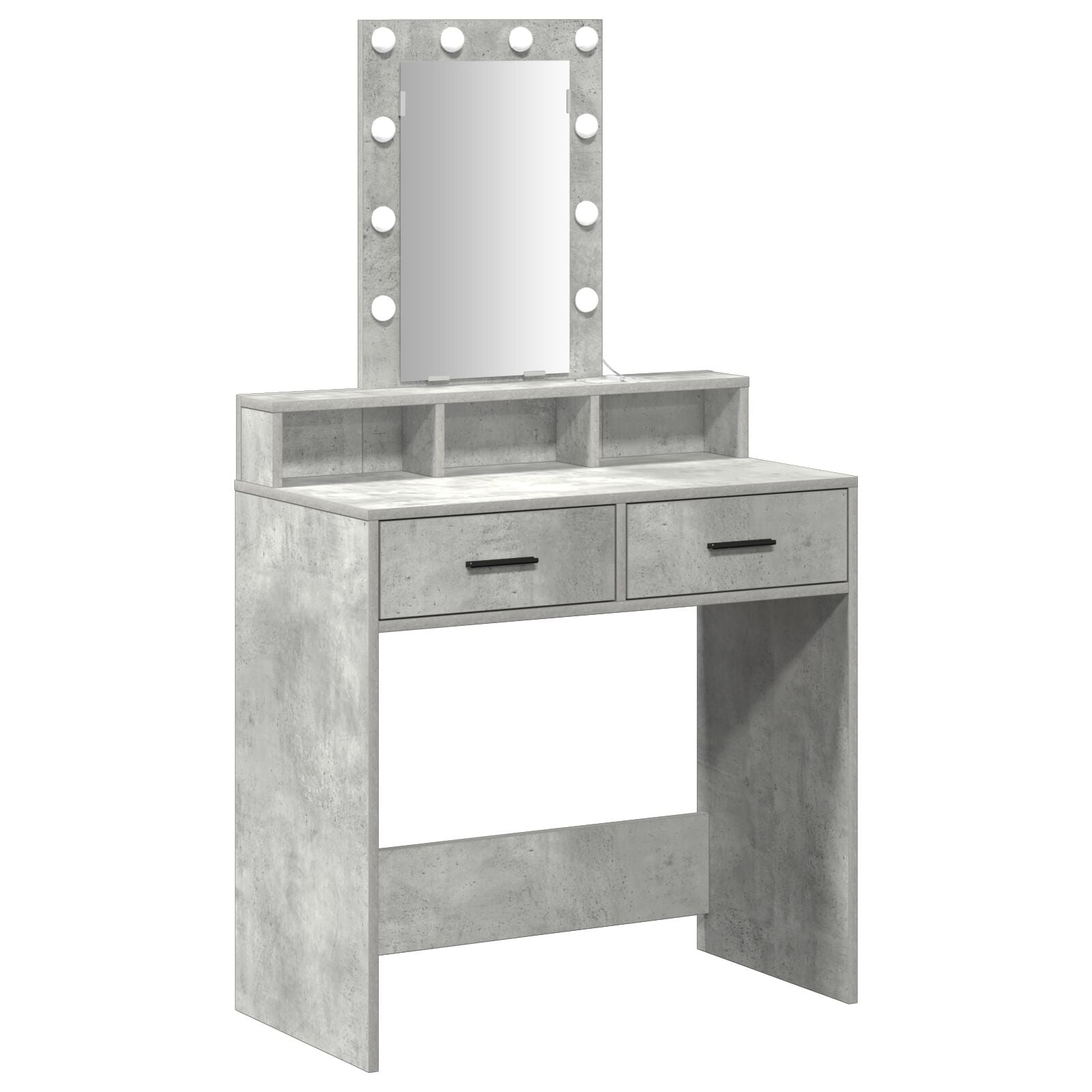Kaptafel Met Led-Verlichting Beton grijs 79 x 41 x 140 cm