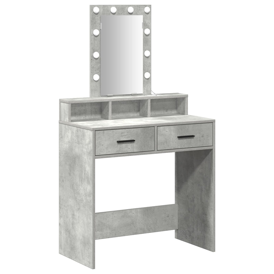 Kaptafel Met Led-Verlichting Beton grijs 79 x 41 x 140 cm