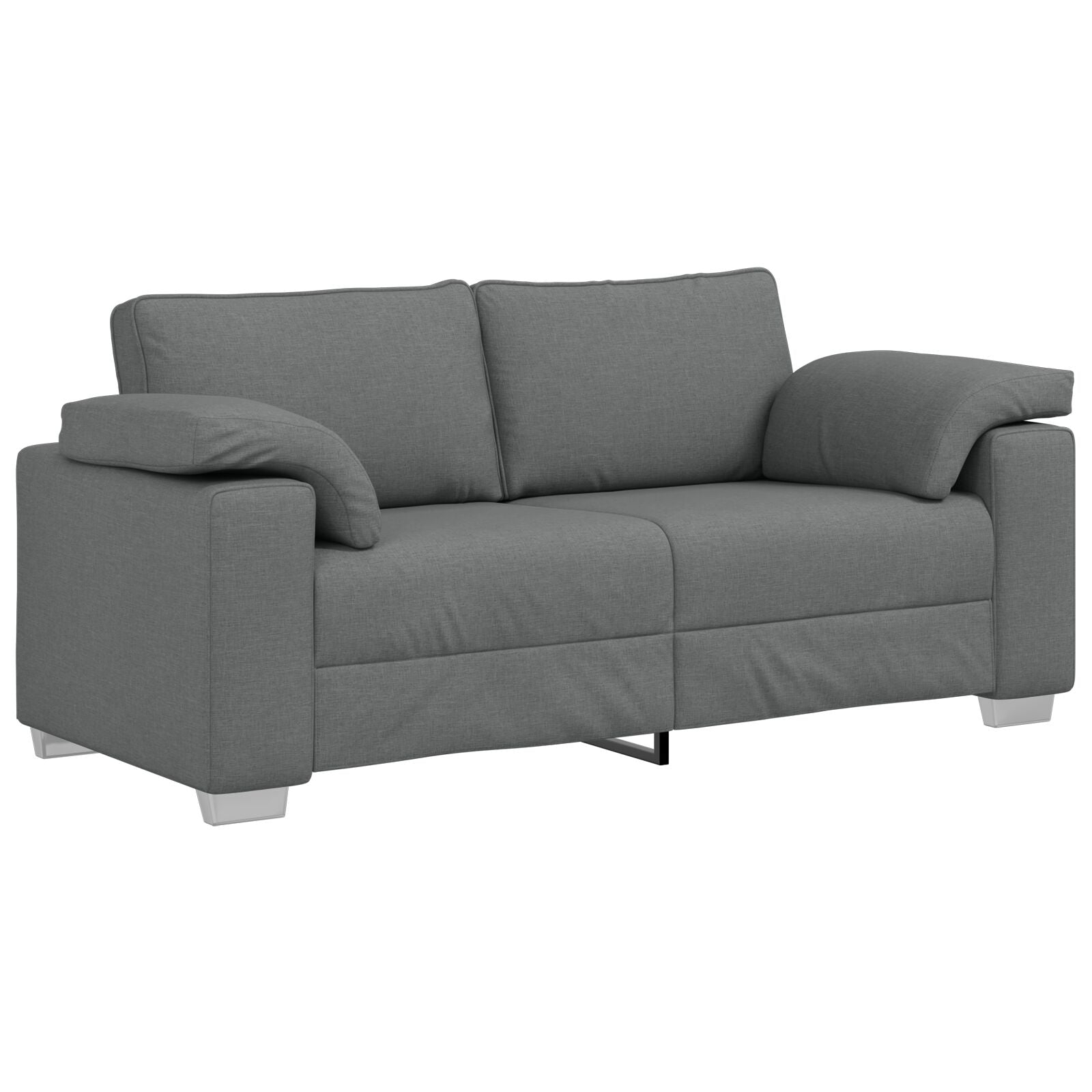 Love Seat Bank Stof Donkergrijs 140 cm