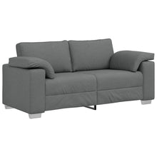 Love Seat Bank Stof Donkergrijs 140 cm