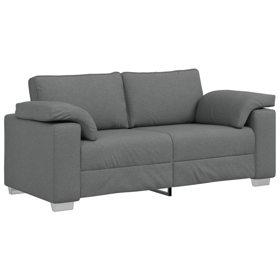 Love Seat Bank Stof Donkergrijs 140 cm