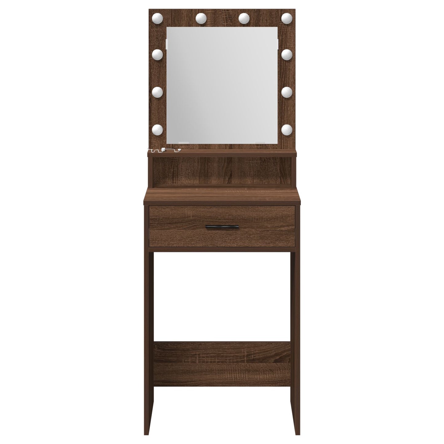 Kaptafel Met Led-Verlichting - Bruin Eiken - 50 x 41 x 135 cm Bruine eik