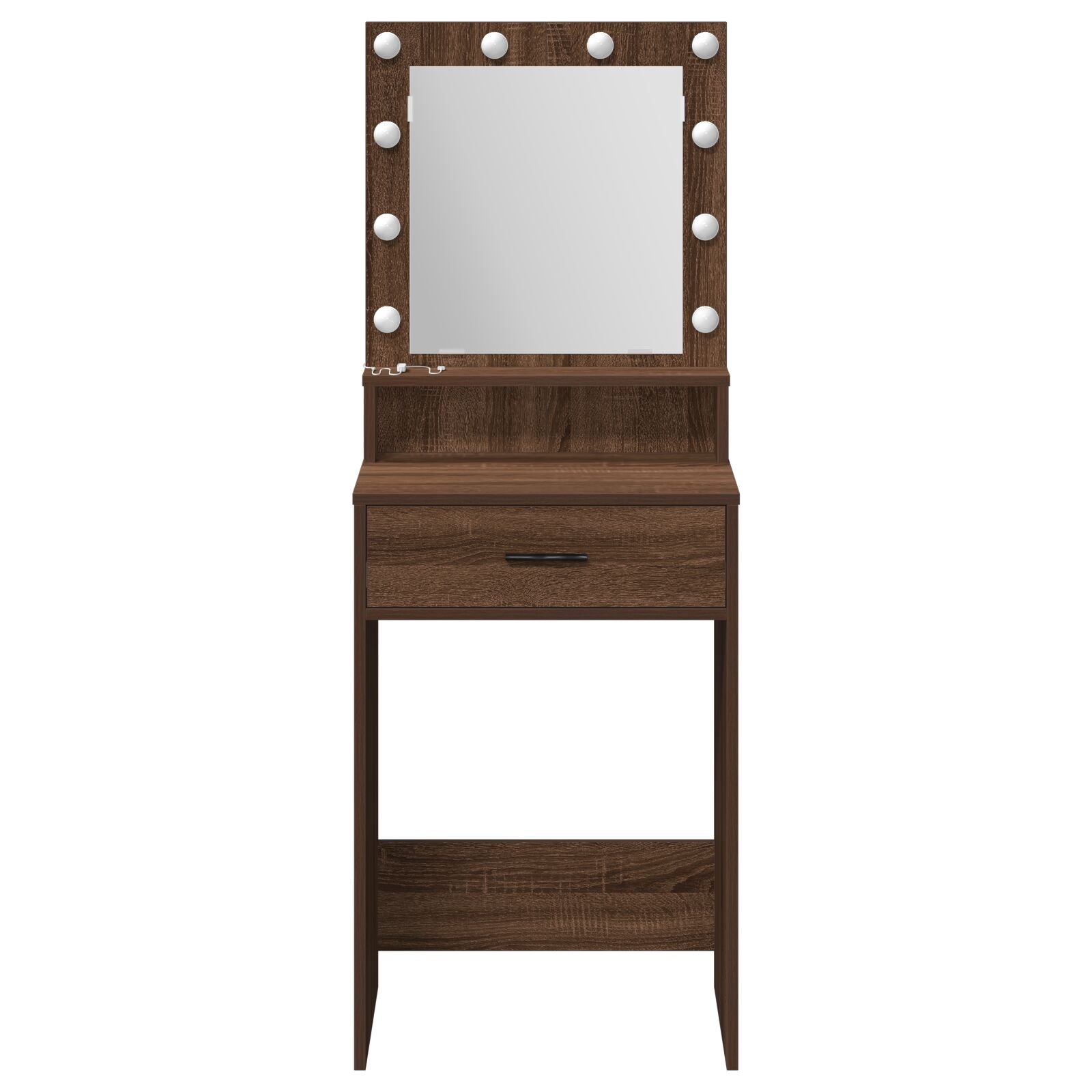 Kaptafel Met Led-Verlichting - Bruin Eiken - 50 x 41 x 135 cm Bruine eik