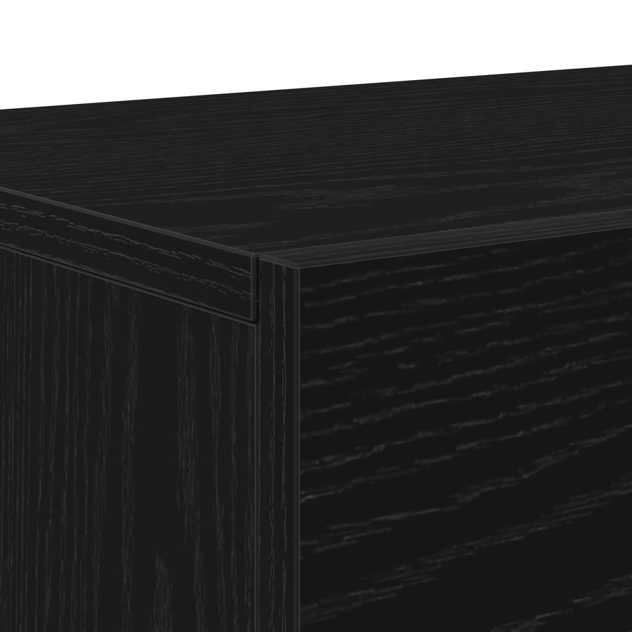 Tv-Kast Zwart Eiken 150X30X50 Cm Bewerkt Hout