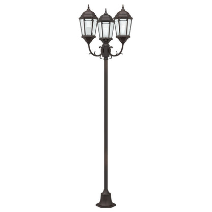 Tuinlichtpaal 3-Lamp E27 220 Cm Aluminium Brons