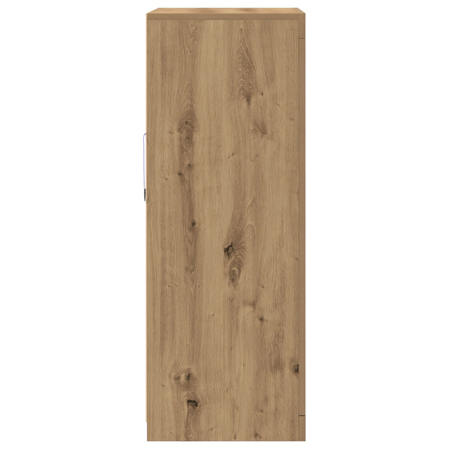 Dressoir Met Led-Verlichting Artisan Eiken 60,5X37X100 Cm