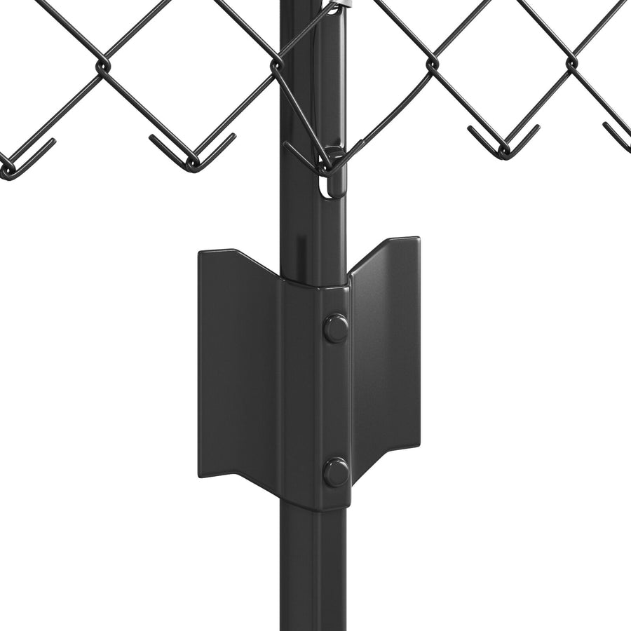 Kettinglinkhek Met 10 U-Posts Grijs 0.8X10 M Staal