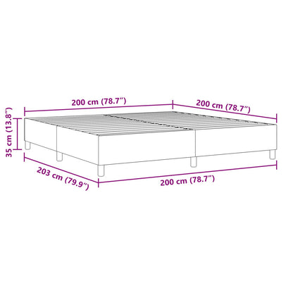 Boxspring Bed Katoenen Stof Lichtgroen grijs 200 x 200 cm