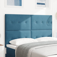 Hoofdbord Knopen Tufted Velours Donkerblauw 160 cm Hoog hoofdbord