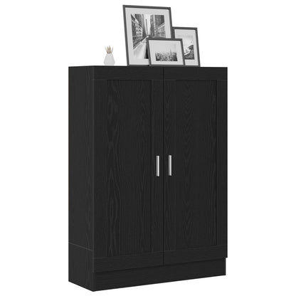 Boekenkast Zwart Eiken 82,5X30,5X115 Cm Gelaagd Hout