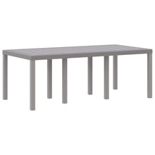 Tuin Tafel 200X100X73 Cm Poly Rattan Lichtgrijs 2 m