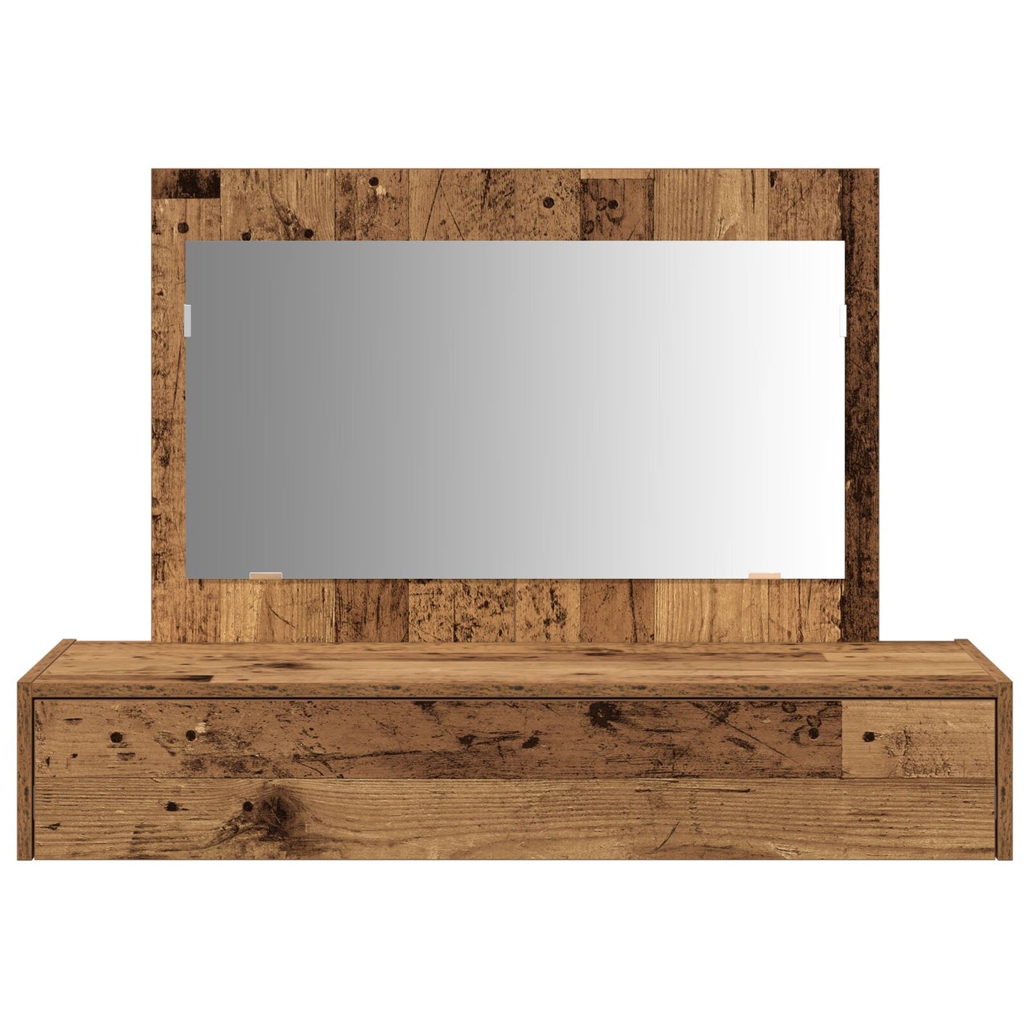 Wandkaptafel - Vintage Hout - 100 x 40 x 70 cm Oude hout zonder LED