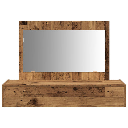 Wandkaptafel - Vintage Hout - 100 x 40 x 70 cm Oude hout zonder LED